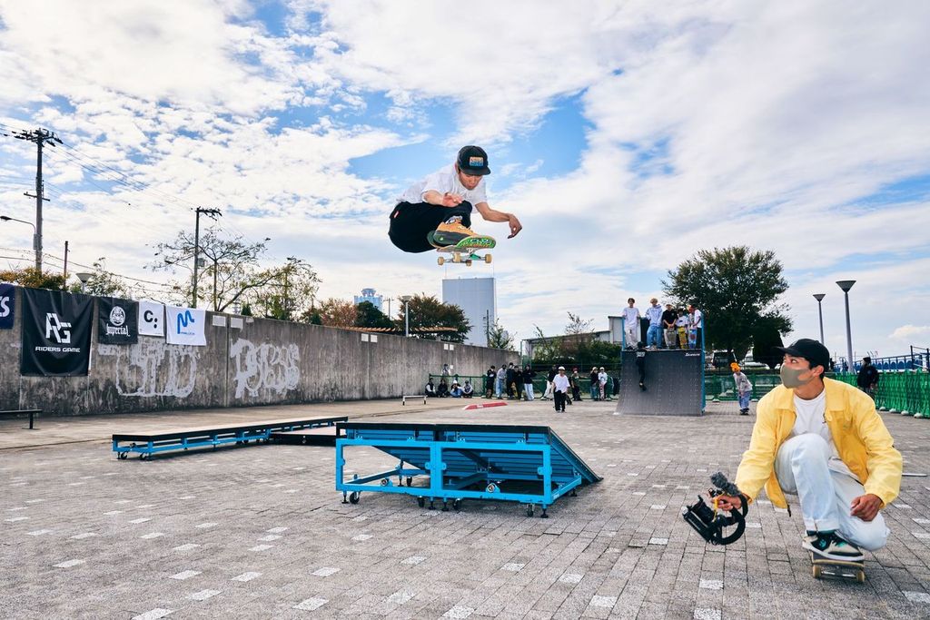 RIDERS GAME スケートボードデモの様子